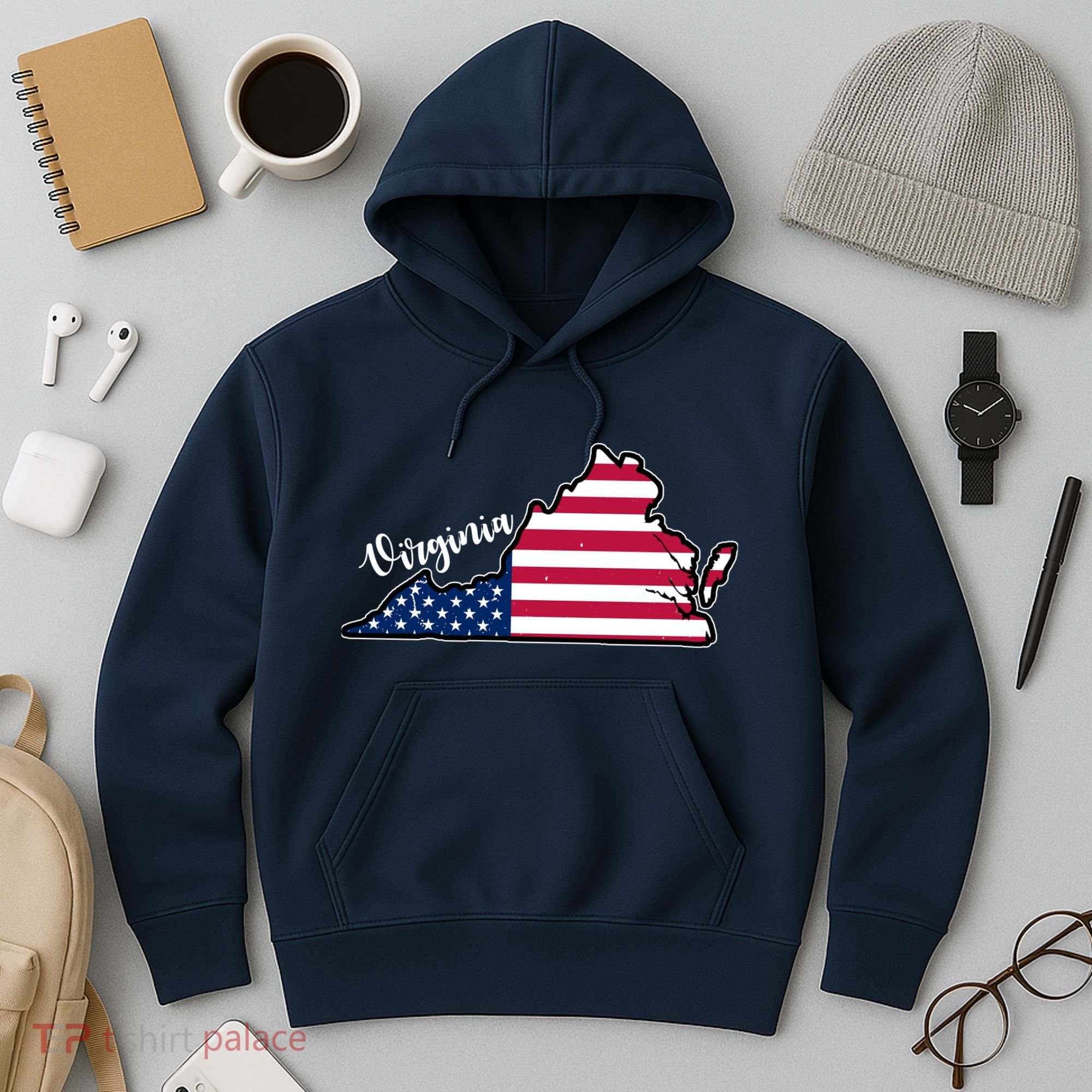 Virginia United States Map Hoodie
