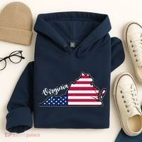 Virginia United States Map Hoodie thumb 4