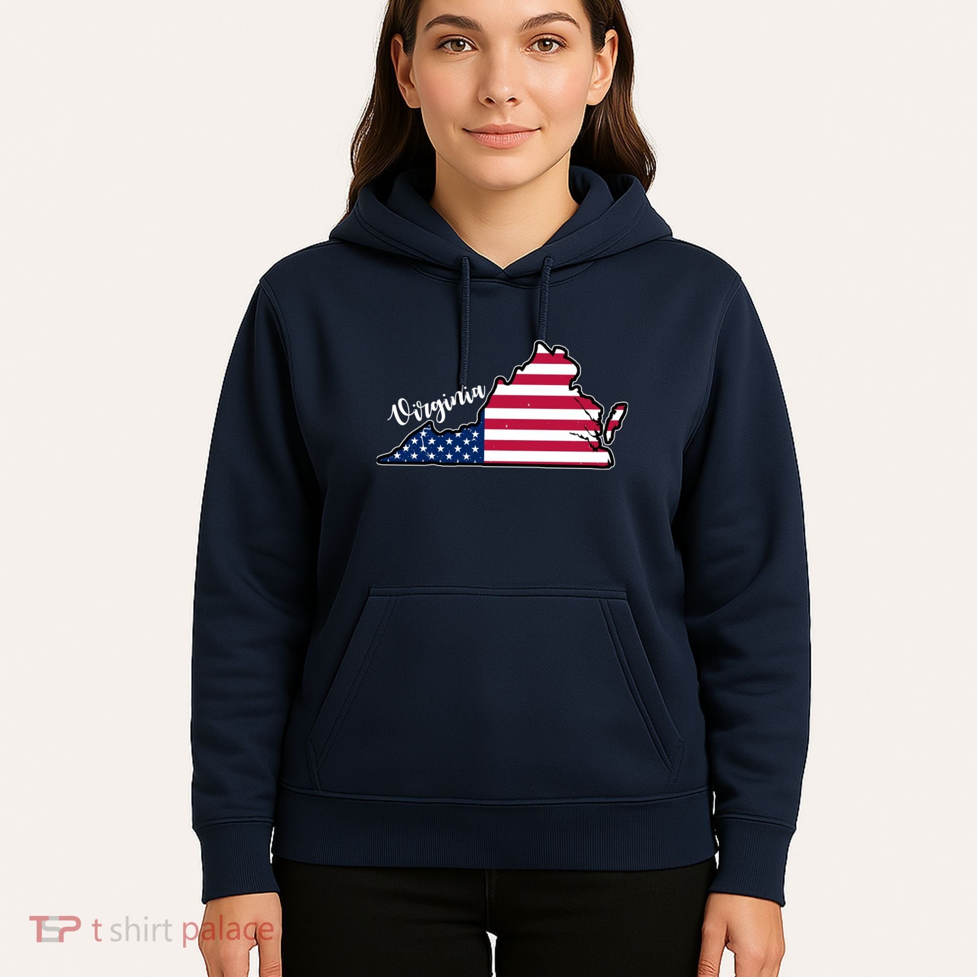 Virginia United States Map Hoodie