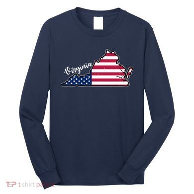 Virginia United States Map Long Sleeve Shirt