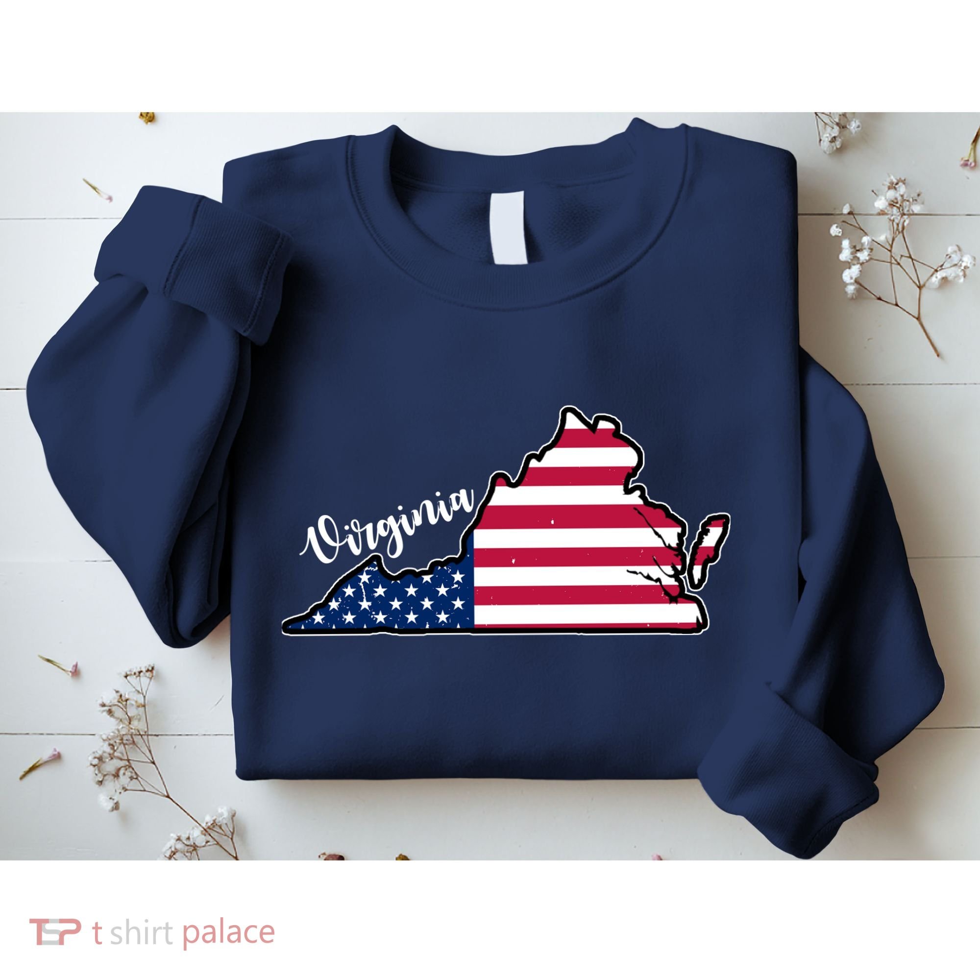 Virginia United States Map Sweatshirt