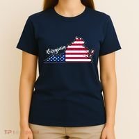 Virginia United States Map T-Shirt thumb 4