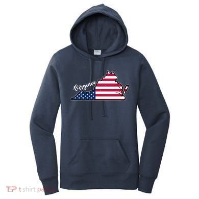 Virginia United States Map Women's Hoodie