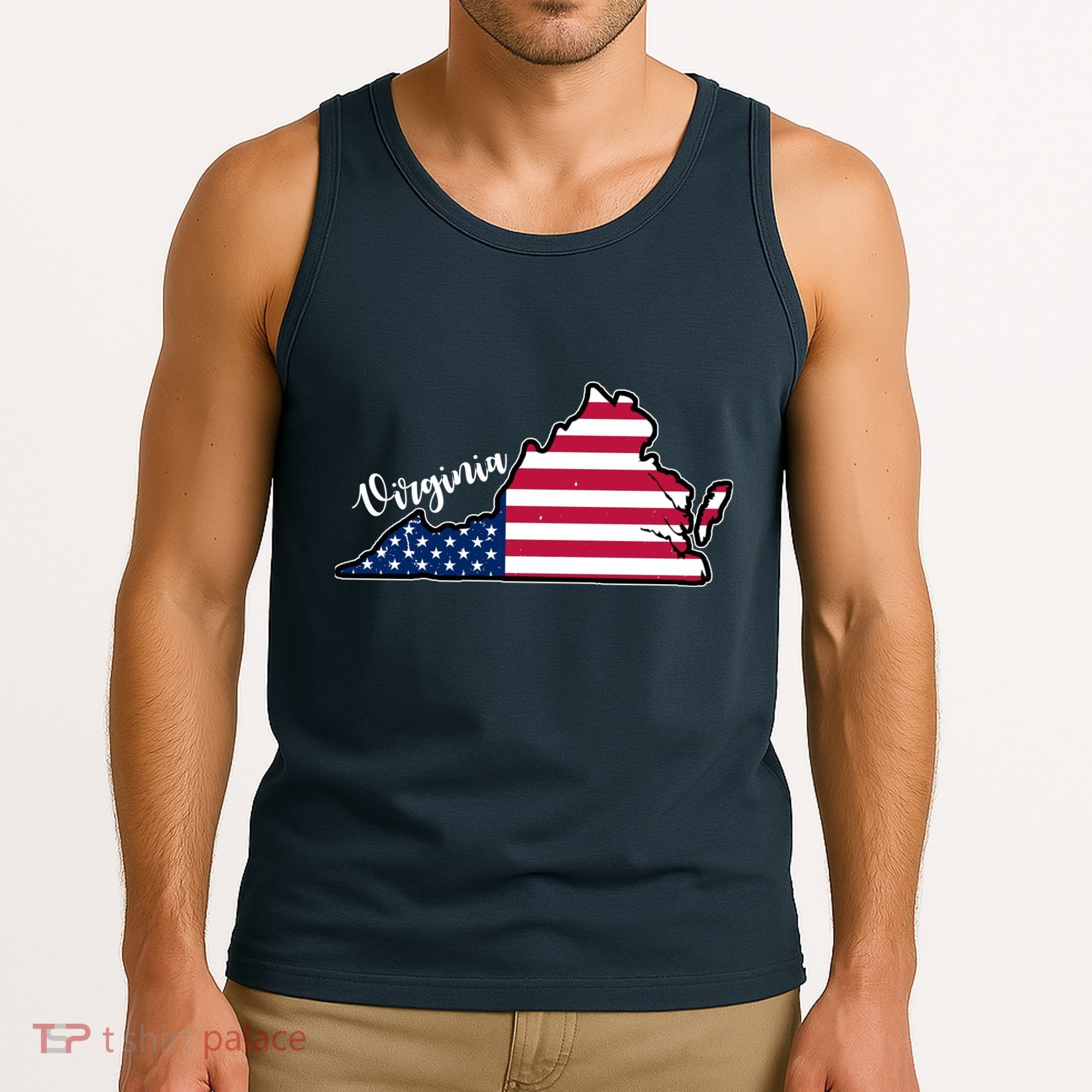 Virginia United States Map Tank Top