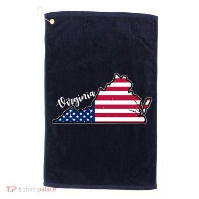 Virginia United States Map Golf Towel