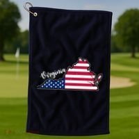Virginia United States Map Golf Towel thumb 1
