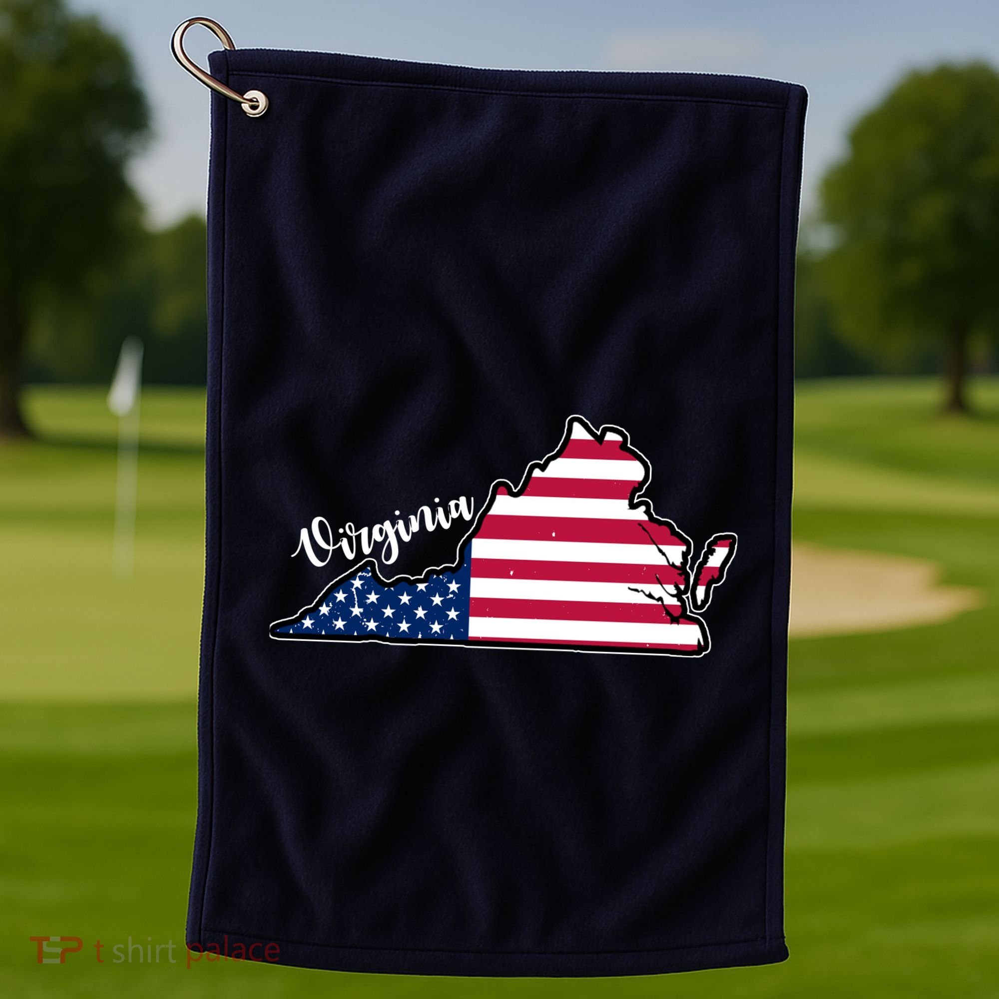 Virginia United States Map Golf Towel