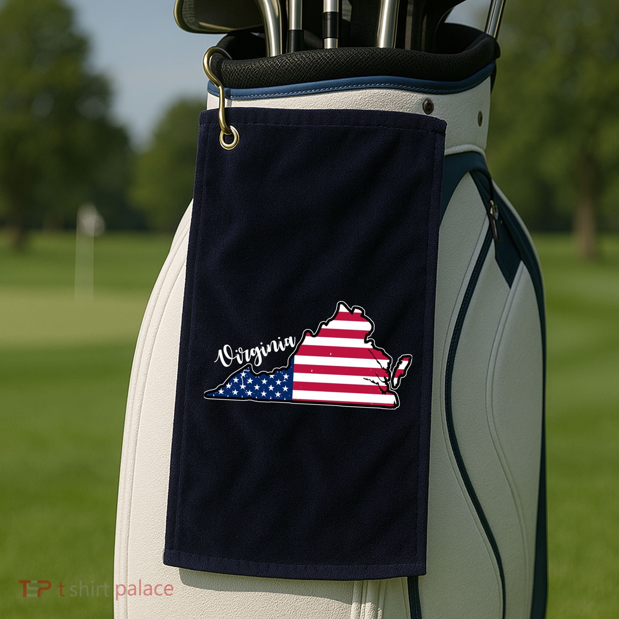Virginia United States Map Golf Towel