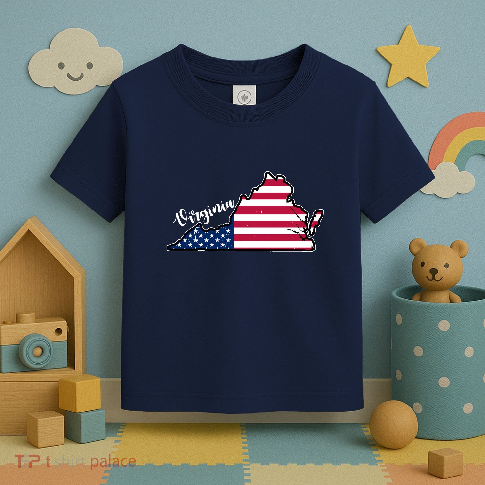 Virginia United States Map Toddler T-Shirt
