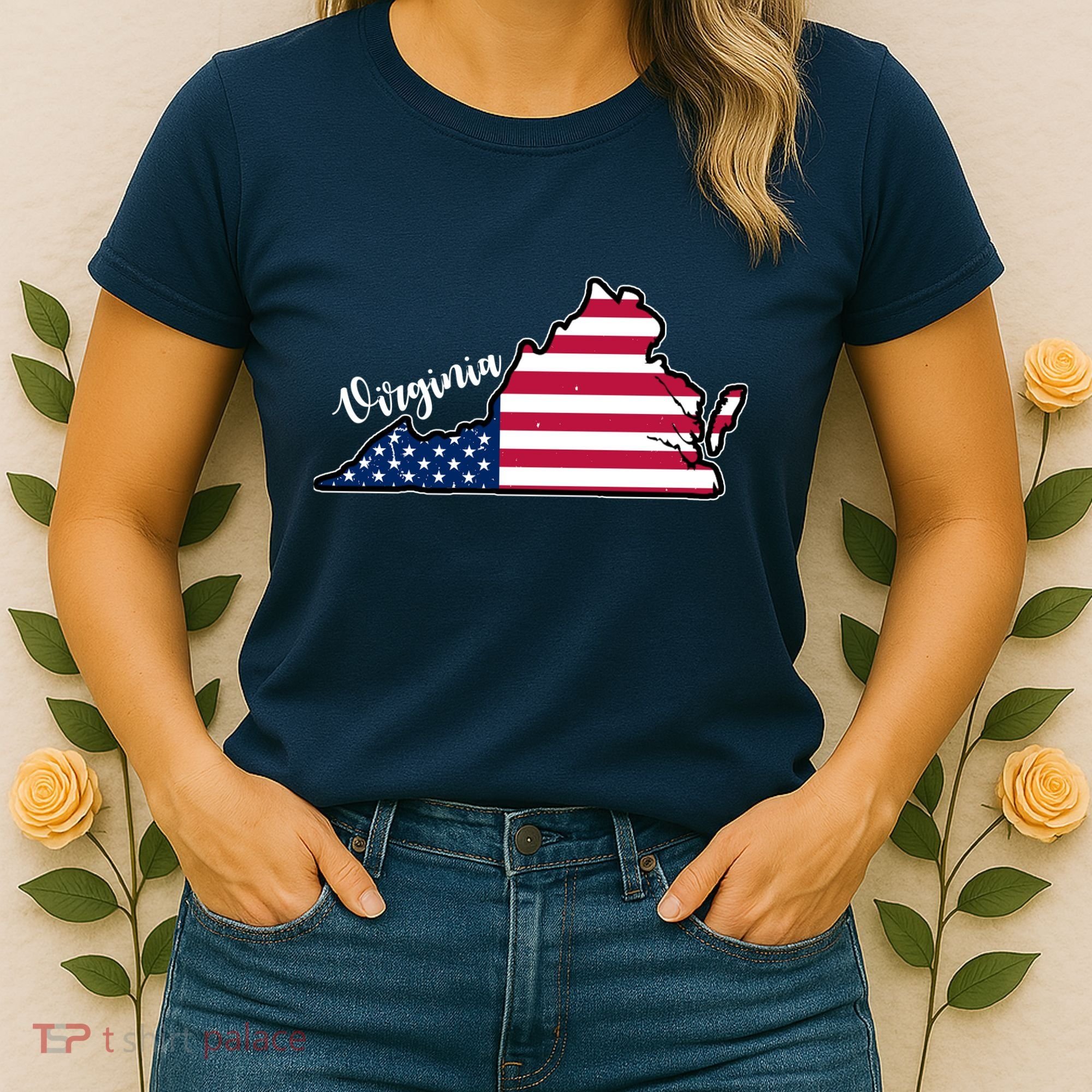 Virginia United States Map Women's T-Shirt