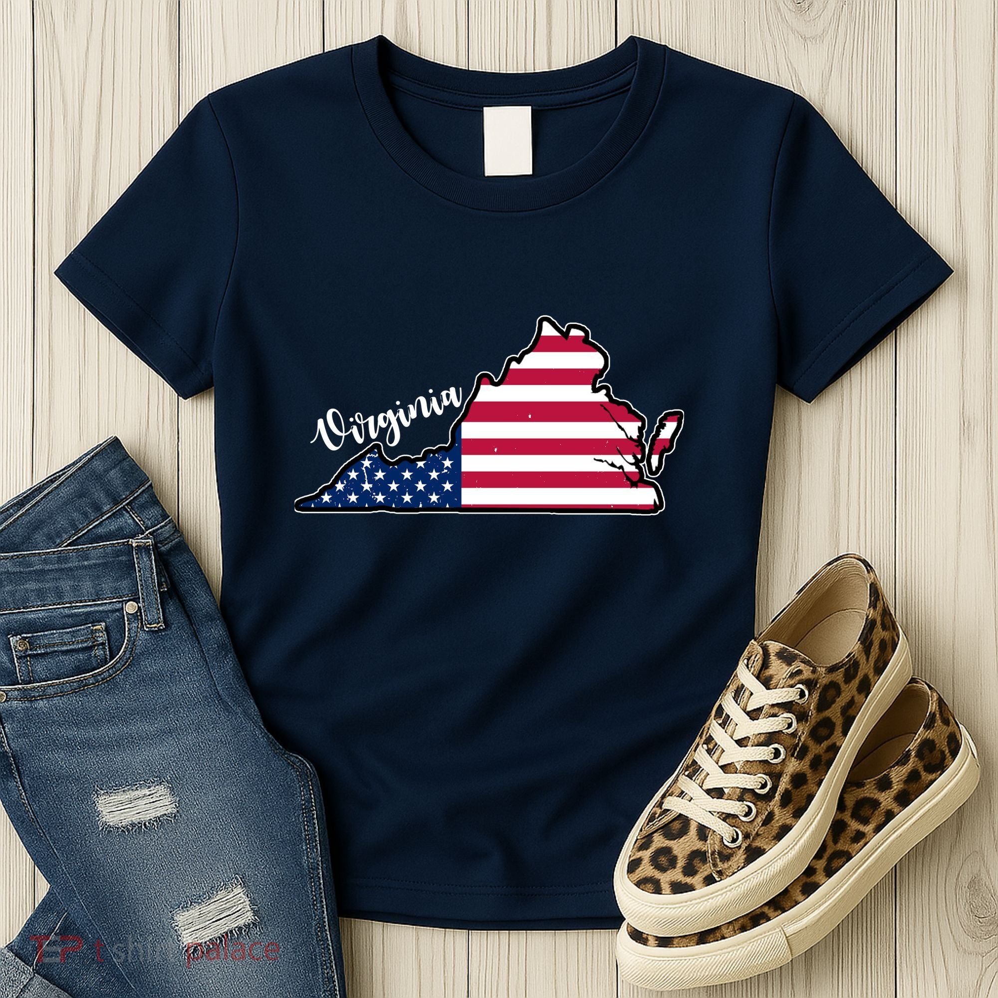 Virginia United States Map Women's T-Shirt