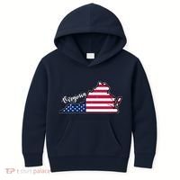 Virginia United States Map Kids Hoodie thumb 0