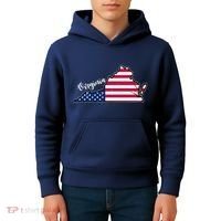 Virginia United States Map Kids Hoodie thumb 4