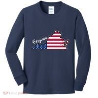 Virginia United States Map Kids Long Sleeve Shirt thumb 0