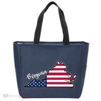 Virginia United States Map Tote Bag thumb 0