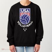 Volleyball USA Support The Team USA Flag Beach T Women's Sweatshirt thumb 0