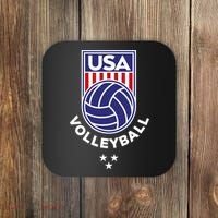 Volleyball USA Support The Team USA Flag Beach T Coaster thumb 0