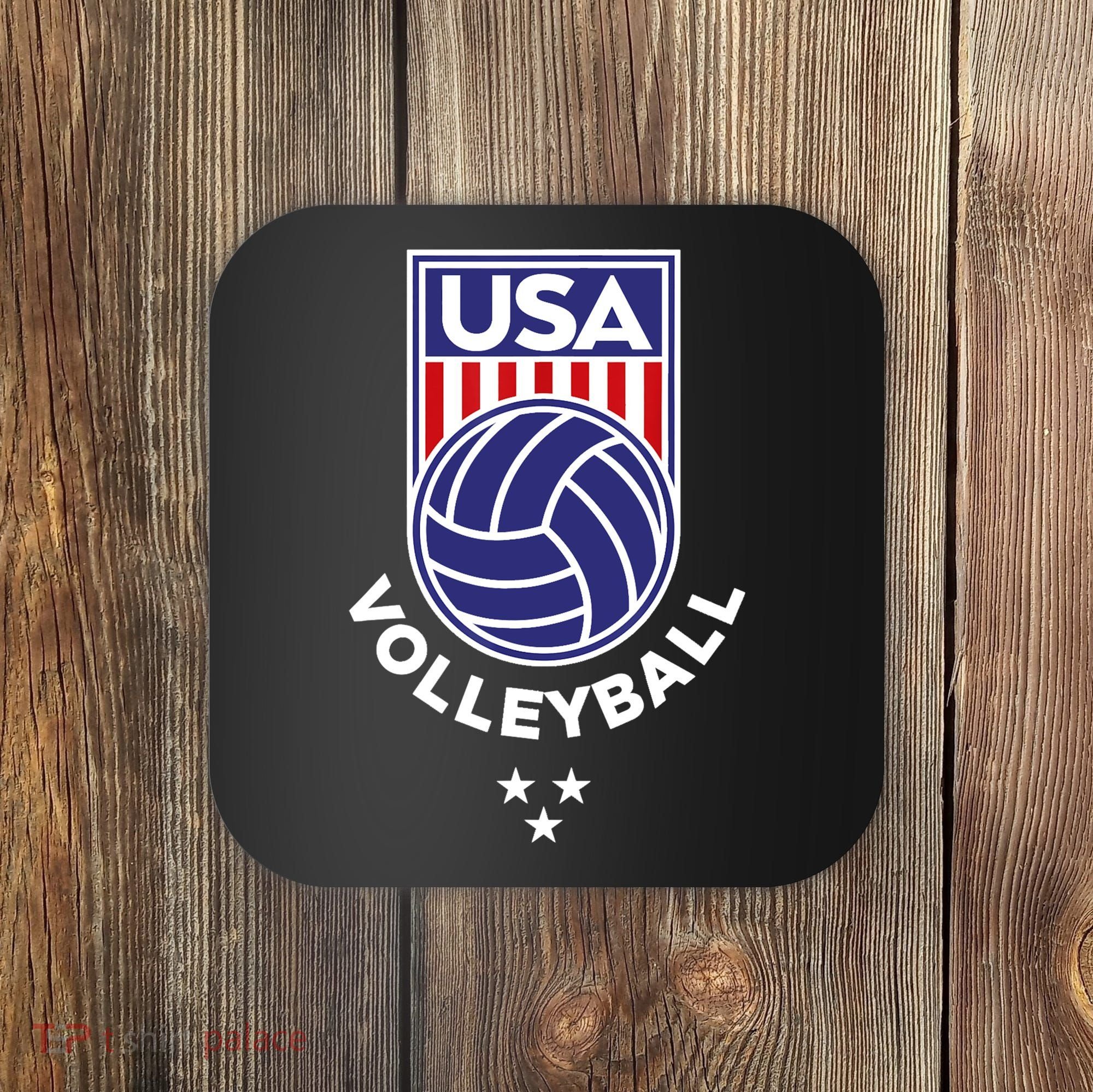 Volleyball USA Support The Team USA Flag Beach T Coaster