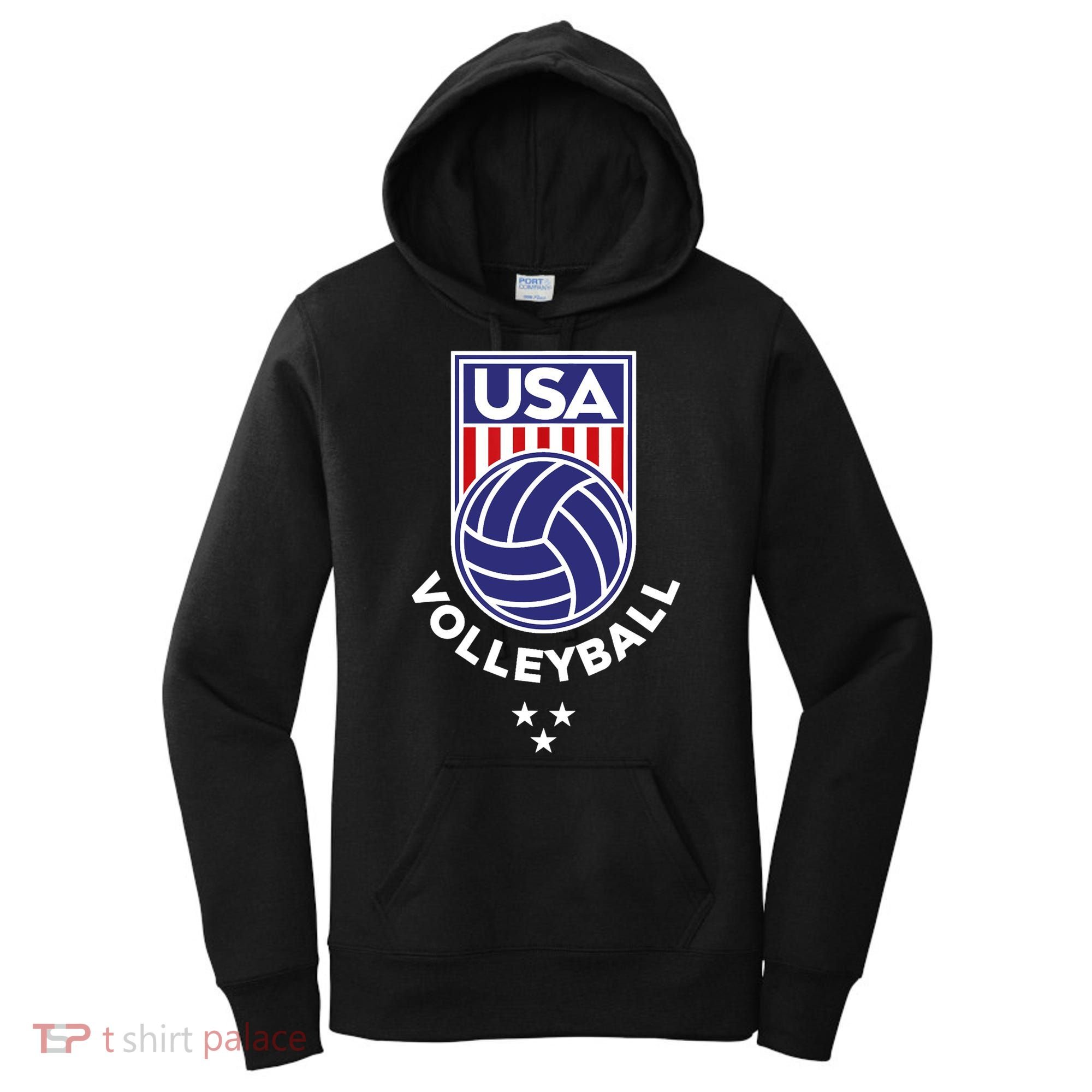 Volleyball USA Support The Team USA Flag Beach T Women's Hoodie