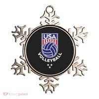 Volleyball USA Support The Team USA Flag Beach T Ornament thumb 0