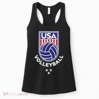 Volleyball USA Support The Team USA Flag Beach T Women's Tank Top thumb 0