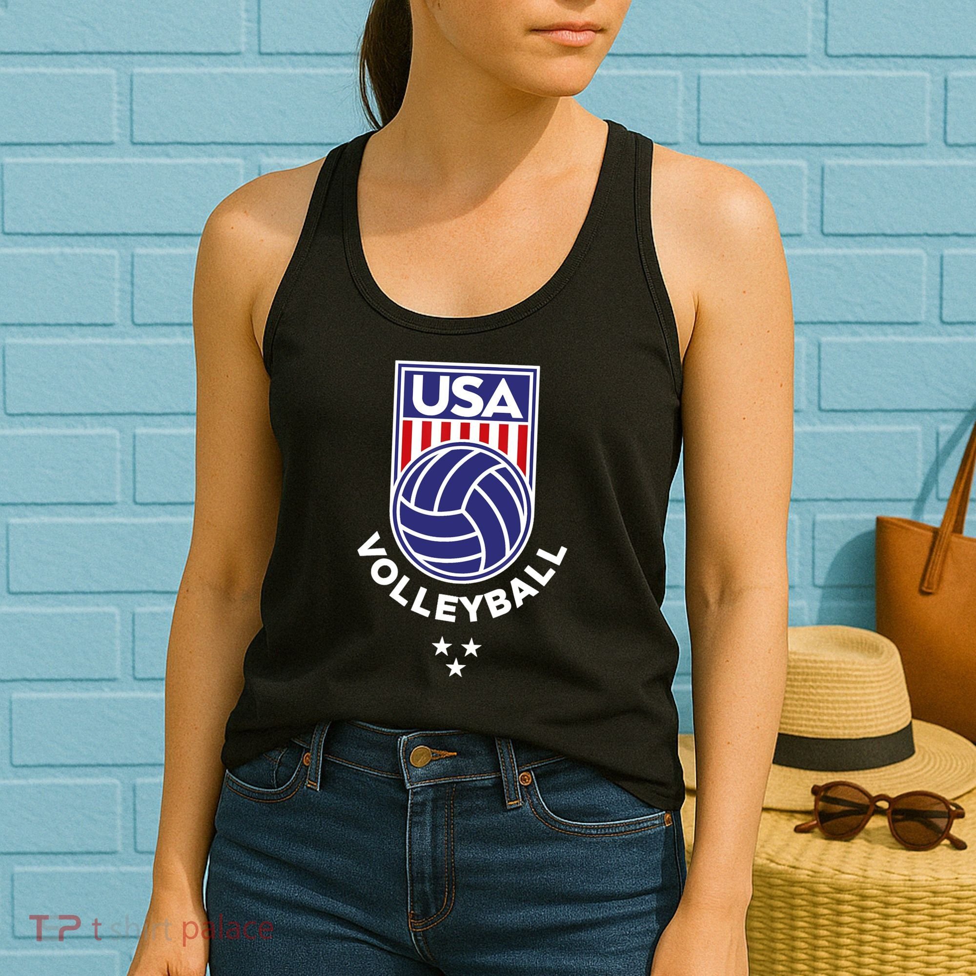 Volleyball USA Support The Team USA Flag Beach T Women's Tank Top
