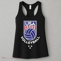 Volleyball USA Support The Team USA Flag Beach T Women's Tank Top thumb 3