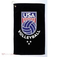 Volleyball USA Support The Team USA Flag Beach T Golf Towel thumb 0