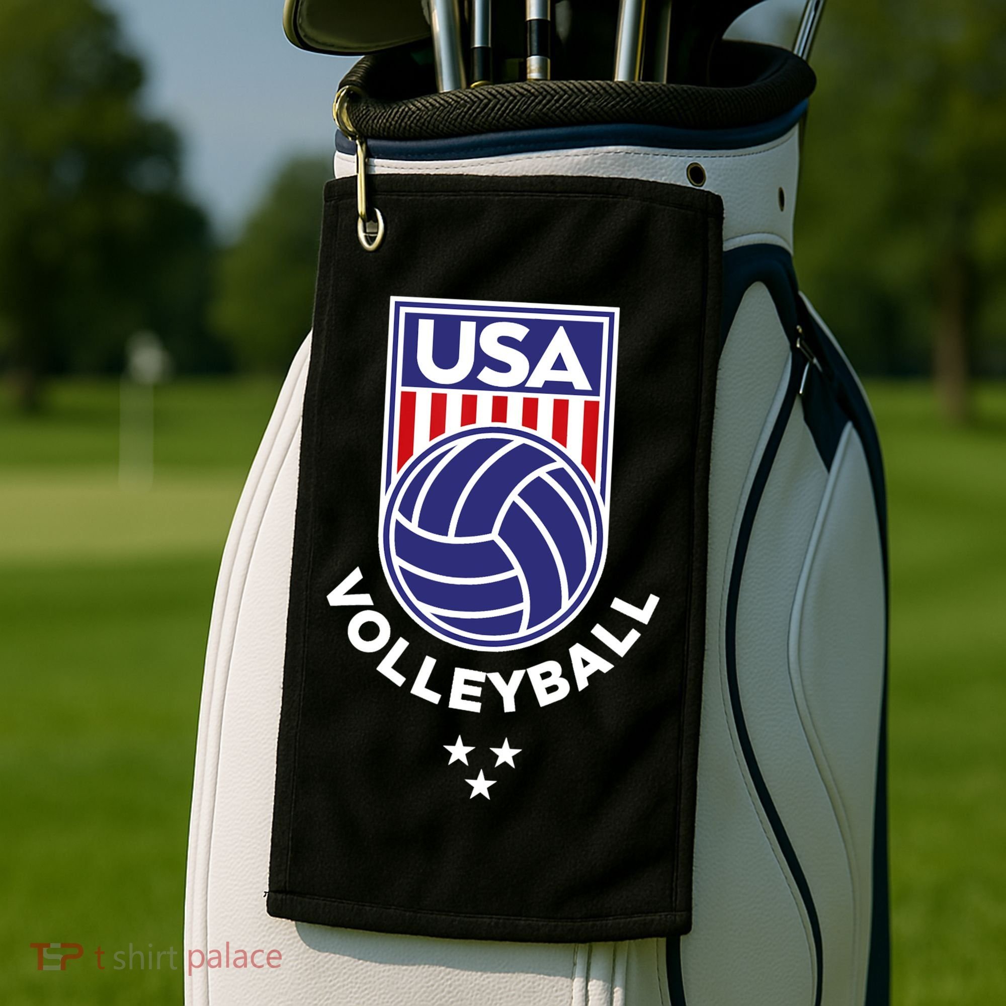 Volleyball USA Support The Team USA Flag Beach T Golf Towel