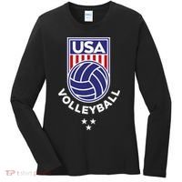 Volleyball USA Support The Team USA Flag Beach T Women's Long Sleeve Shirt thumb 0