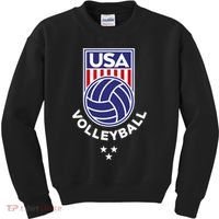 Volleyball USA Support The Team USA Flag Beach T Kids Sweatshirt thumb 0