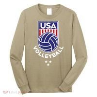 Volleyball USA Support The Team USA Flag Beach T Long Sleeve Shirt thumb 0