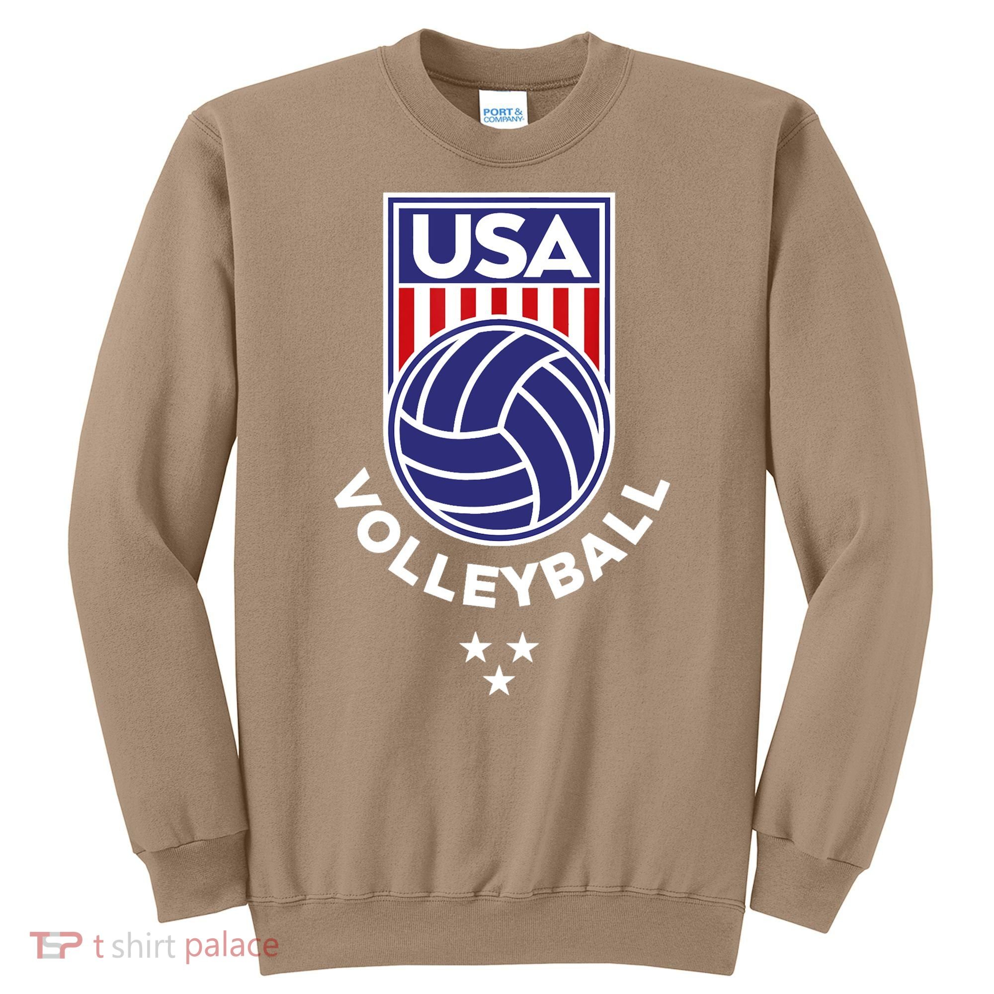 Volleyball USA Support The Team USA Flag Beach T Sweatshirt
