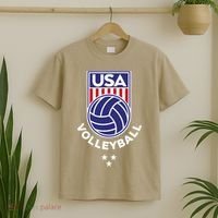 Volleyball USA Support The Team USA Flag Beach T T-Shirt thumb 2