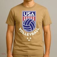 Volleyball USA Support The Team USA Flag Beach T T-Shirt thumb 3