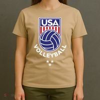 Volleyball USA Support The Team USA Flag Beach T T-Shirt thumb 4