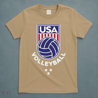 Volleyball USA Support The Team USA Flag Beach T T-Shirt thumb 5