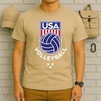 Volleyball USA Support The Team USA Flag Beach T T-Shirt thumb 6