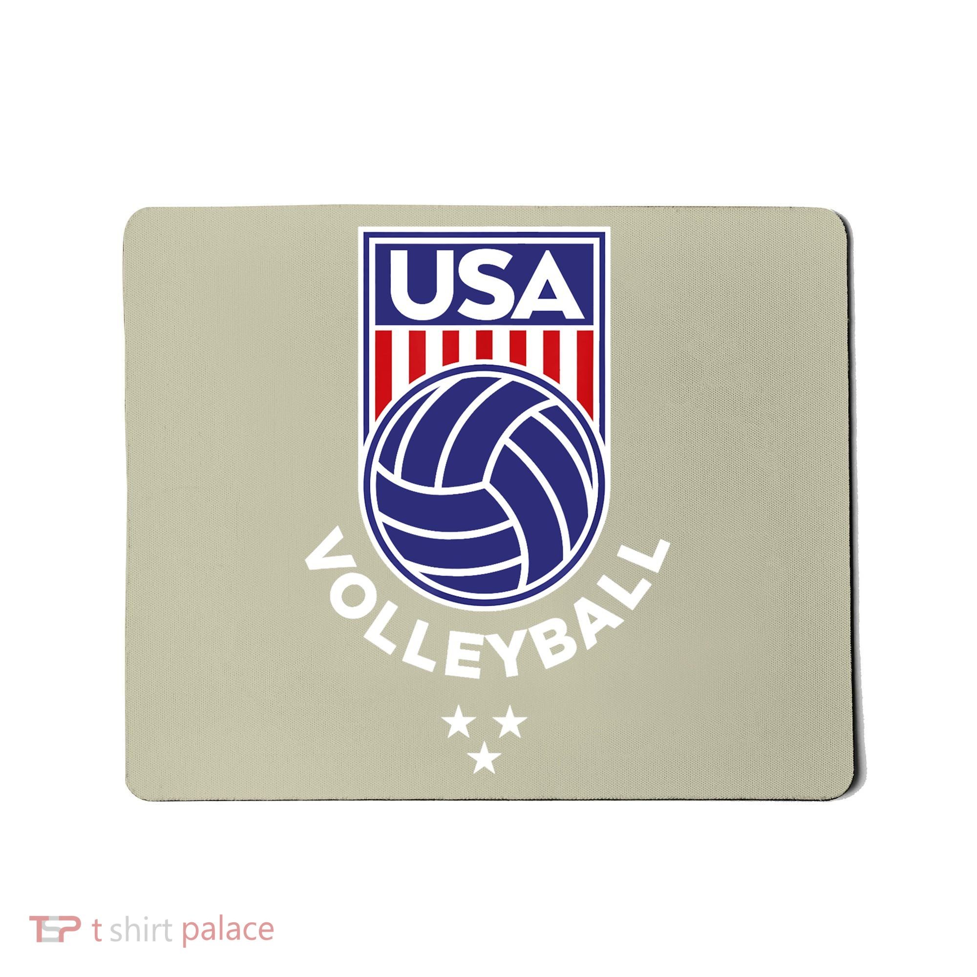 Volleyball USA Support The Team USA Flag Beach T Mousepad