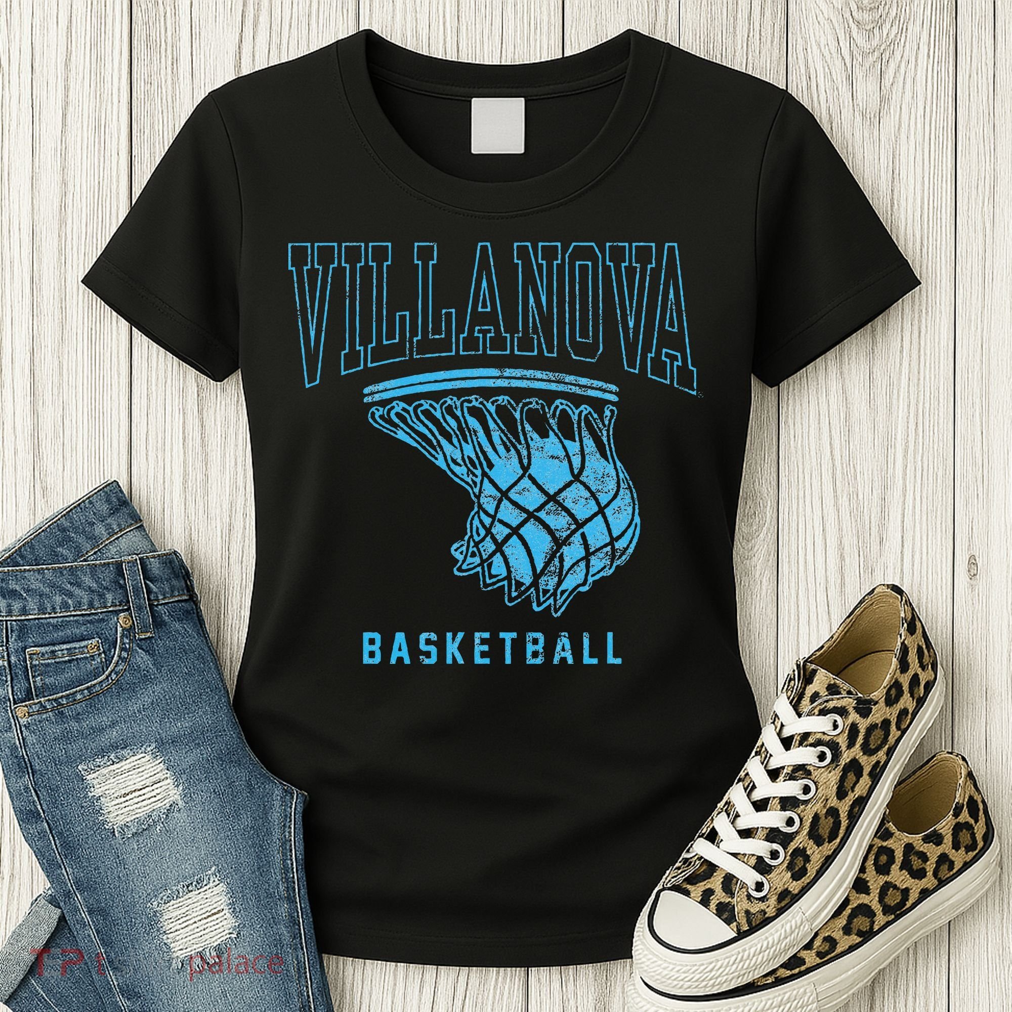 Villanova University Wildcats Basketball Hoop Women's T-Shirt