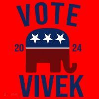 Vote Vivek 2024 Republican Election Santa Hat thumb 1