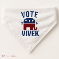 Vote Vivek 2024 Republican Election USA-Made Doggie Bandana thumb 0