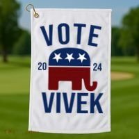 Vote Vivek 2024 Republican Election Golf Towel thumb 1