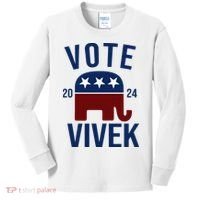 Vote Vivek 2024 Republican Election Kids Long Sleeve Shirt thumb 0
