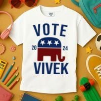 Vote Vivek 2024 Republican Election Kids T-Shirt thumb 3