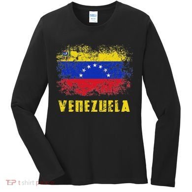 Venezuela Venezuelan 7 Star Flag Women's Long Sleeve Shirt