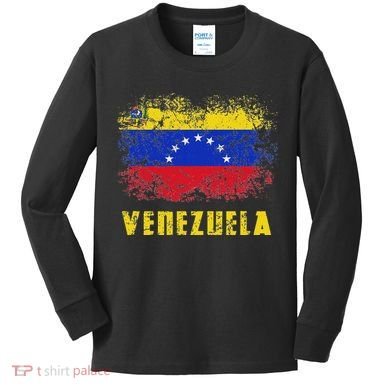 Venezuela Venezuelan 7 Star Flag Kids Long Sleeve Shirt