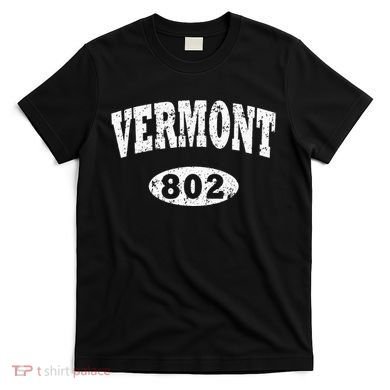 Vermont . Vintage Area Code 802 T-Shirt