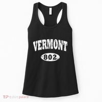 Vermont . Vintage Area Code 802 Women's Tank Top thumb 0
