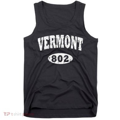 Vermont . Vintage Area Code 802 Tank Top